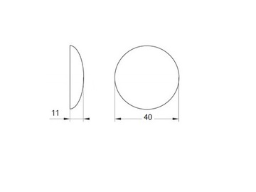 Odbojnik samoprzylepny odbój do drzwi ścienny brąz