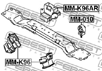 MITSUBISHI L200 96-07 ULOŽENÍ REDUKTOR PŘEVODOVKY