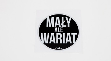 Naklejka Mały ale wariat czarno szara 126p cc sc polo golf vw audi bmw