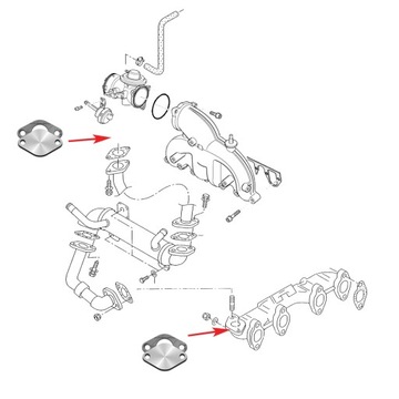 Комплект заглушек EGR TDI AUDI SEAT SKODA VW FORD