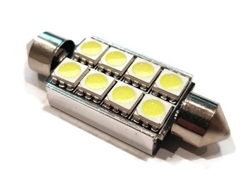 ЛАМПОЧКА 8 LED 5050 SMD ТРУБА 42мм C5W C10W CANBUS