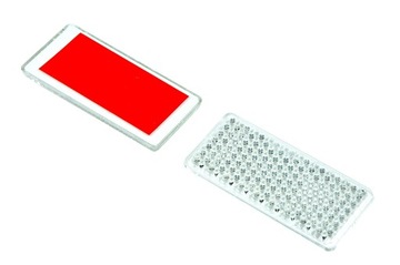 ODBLASK PROSTOKĄTNY BIAŁY PRZYKLEJANY 95x45