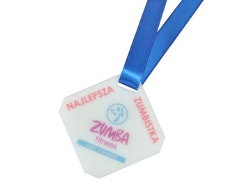 medal pamiątkowy ze wstążką nadruk UV 50szt 8x8cm