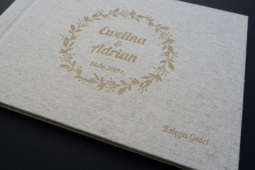 Гостевая книга 100 страниц, стиль рустик, черные карточки.