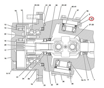 ВЕРХНЕЕ УПЛОТНЕНИЕ поворотного кулака CAT 428C 1197046 OEM