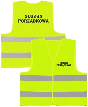 ODBLASKOWA KAMIZELKA 6XL SŁUŻBA PORZĄDKOWA ŻÓŁTA