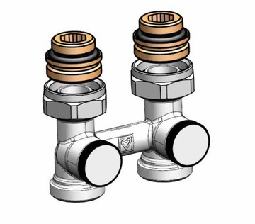 Прямой вентиль радиатора KV с нижним подключением ГЕРЦ
