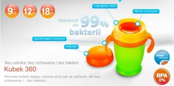 LOVI 360 JUNIOR Чашка-непроливайка 250 мл 12м RABBIT B