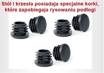 ZESTAW STÓŁ 120/69 BLACK +4 DRAKO POLSKA KRZESŁA