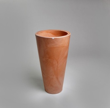 DONICA ZEW. OZDOBNA DONICZKA WENĘTRZNA NOWOCZESNY DESIGN 75 CM TERAKOTA