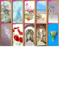 фото ориг. №13, Sticker photo wallpaper on door tree as parquet