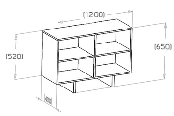 3D комод 120 см - современная 3D мебель