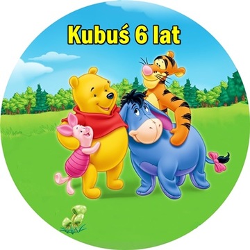 ВИННИ-ПУХ вафля на торт с надписью день рождения