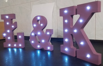 СВЕТЯЩИЕСЯ СВЕТОДИОДНЫЕ ДЕРЕВЯННЫЕ БУКВЫ 40 СМ 3D ЦВЕТНЫЕ 3D
