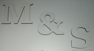 ДЕРЕВЯННЫЕ БУКВЫ 18 СМ - СВАДЕБНЫЕ ИМЕННЫЕ УКРАШЕНИЯ