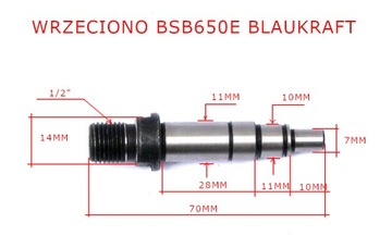 Wrzeciono do wiertarki udarowej BSB 650 BLAUKRAFT