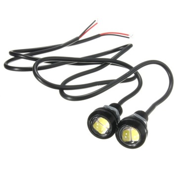 światła dzienne DRL LED 2W, 2szt wodoodporne 160lm