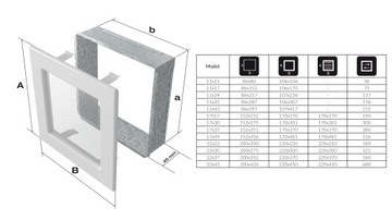 ВЕНТИЛЯЦИОННАЯ РЕШЕТКА КАМИНА 17X30, ЧЕРНАЯ