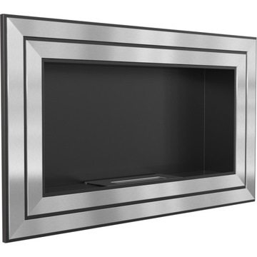 фото ориг. №8, Biofireplace suspended polished 1100x650 inox juliet+ glass+ field birch