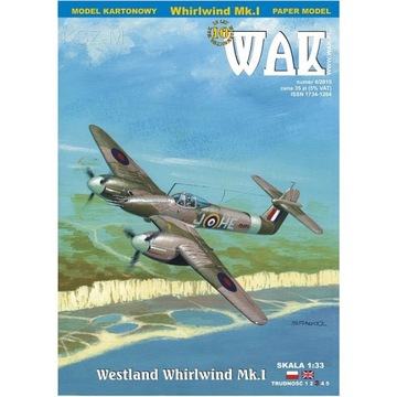 WAK 4/15 - Samolot Westland Whirlwind Mk.I 1:33