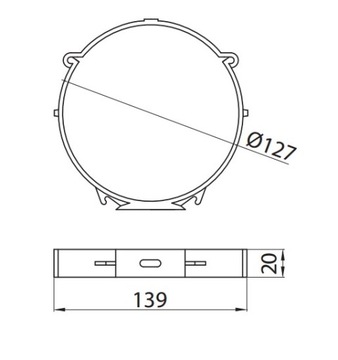 Крепежный держатель для круглого воздуховода диаметром 125 мм.