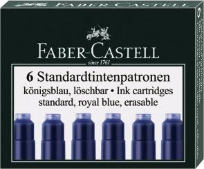 Naboje do piór FABER CASTELL krótkie 6 szt niebies