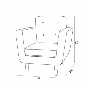 Кресло Амстердам в скандинавском стиле МОЮЩАЯСЯ ТКАНЬ