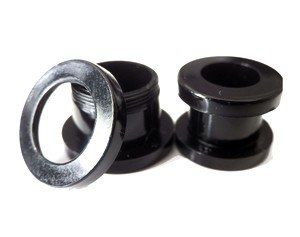 Tunel plug akryl czarny akrylowy z odkręcaną 16mm