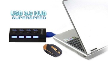USB 3.0 HUB АКТИВНЫЙ РАЗДЕЛИТЕЛЬ 4 порта + блок питания