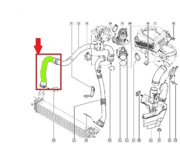 ТРУБКА ИНТЕРКУЛЕРА RENAULT LAGUNA III 8201032788