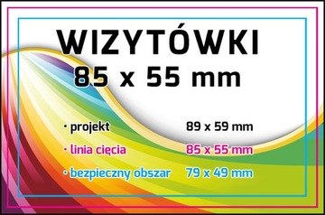 WIZYTÓWKI FOLIOWANE 250 szt FOLIA MAT + LAKIER UV