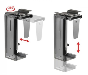 Держатель для компьютера под столом, подвесной, серый