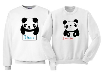 Bluza bluzy dla par zakochanych PANDY PANDA