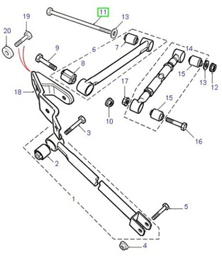 Болт заднего поперечного рычага Land Rover Freelander