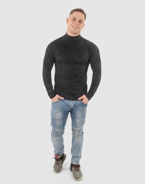 Elegancki Sweter Golf Męski Golfy WXM r M czarny