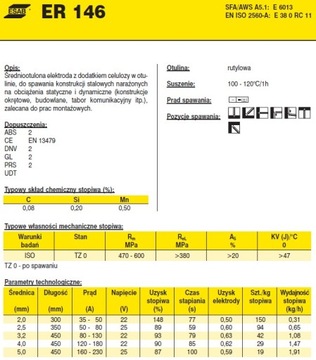 Рутиловые электроды ESAB ER 146 fi 4,0 x 450 6,5 кг