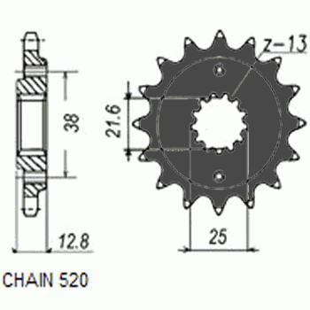 КОМПЛЕКТ ПРИВОДА DID VX SUNSTAR KAWASAKI KLX650 R