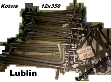 KOTWA SZPILKA MURLATA MURŁATA HAK ŚRUBA M12x350