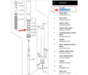 USZCZELNIACZ LAGI yamaha R1 2002-2003 5pw-23145-00 NOK BR3655J oryginalny