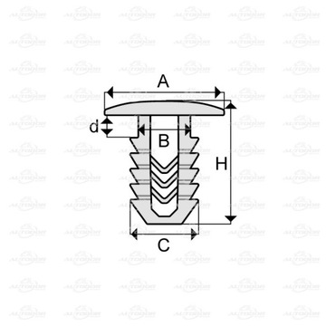 ПРЕСС ДЛЯ ОБИВКИ CITROEN JUMPER PIN PUSH X50