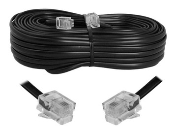 Przewód kabel telefonicz 15m RJ11 6P4C płaski 0164