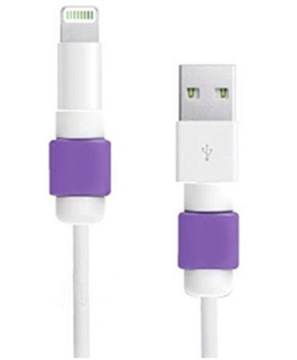 OSŁONKA na KABEL Lightning USB Apple iPhone FIOLET