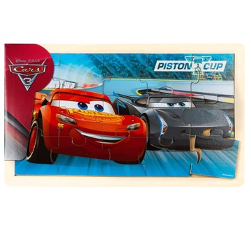 PROMO Puzzle drewno Disney Cars 3 Auta 3 15el 5343