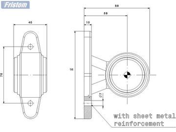 LAMPA OBRYSOWA GUMOWA LED FT-9A BIAŁO CZERWONA