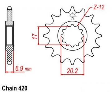 КОМПЛЕКТ ПРИВОДОВ ПРИВОД YAMAHA DT 50 R DT50 03-06