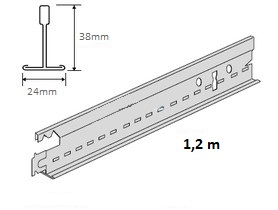 Profil poprzeczny 24x38mm T24 1.2m BARWA SYSTEM