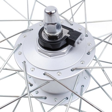 КОЛЕСО 26 ПЕРЕДНЕЕ ALU SHIMANO С ГЕНЕРАТОРОМ 3W 6V ЧЕРНОЕ