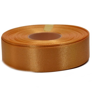 SZTYWNE tasiemki 25mm 27m c29 POMARAŃCZOWO ZŁOTA