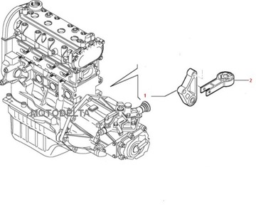 НИЖНЯЯ ОПОРА ДВИГАТЕЛЯ FIAT STILO 1.8 16V