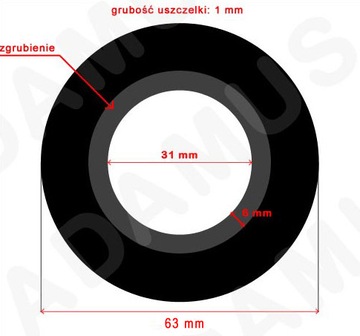 Uszczelka spłuczki dolnopłuka zaworu nr 13 K-ce